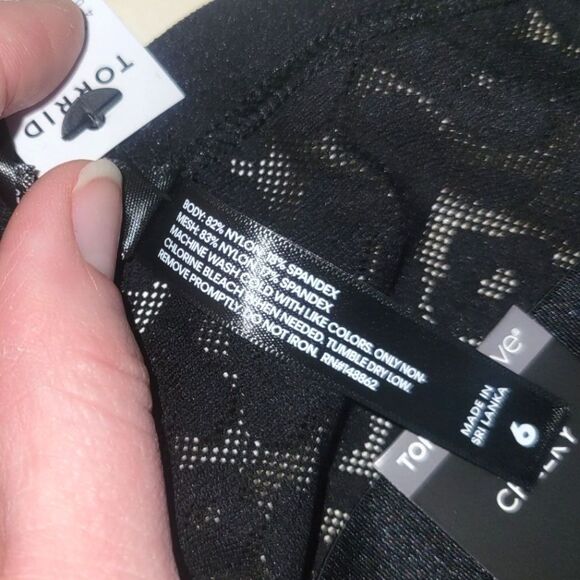 New Torrid Animal Lace Midrise Cheeky Black Panty 6 6X - Picture 6 of 11